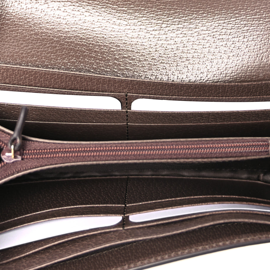 Gucci GG Supreme Monogram Web Ophidia Continental Wallet Brown Image 6