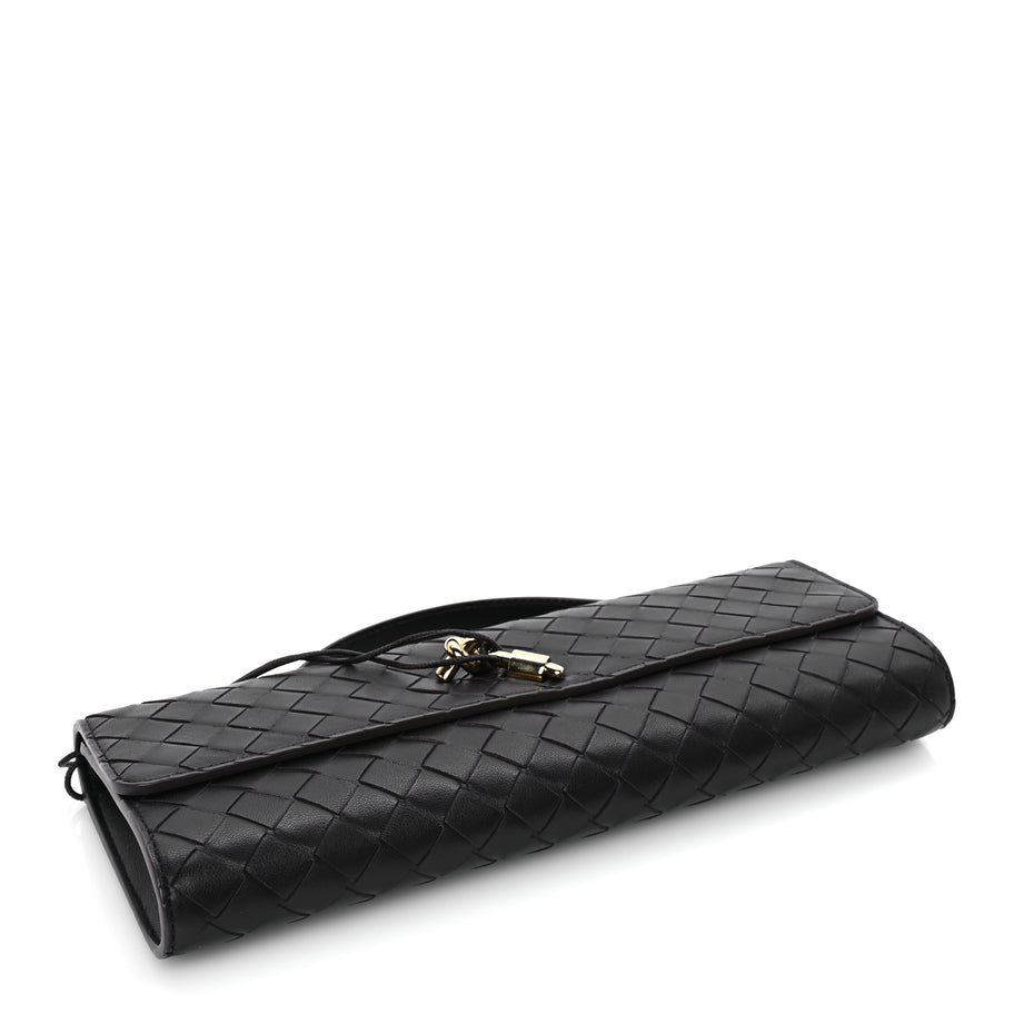 Bottega Veneta Nappa Intrecciato Long Andiamo Top Handle Clutch Fondant Image 3