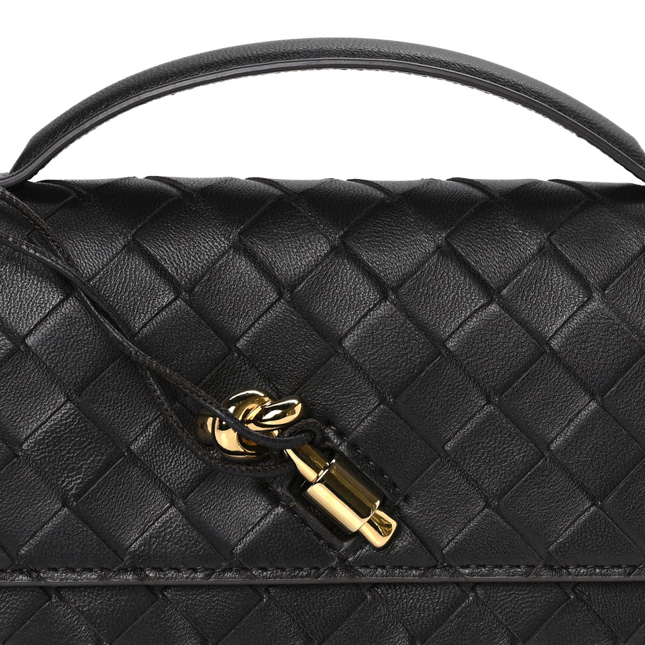 Bottega Veneta Nappa Intrecciato Long Andiamo Top Handle Clutch Fondant Image 6