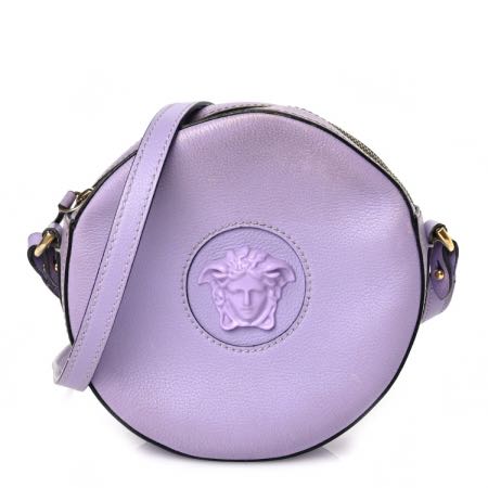 Versace Calfskin La Medusa Round Camera Bag Lilac Image 2