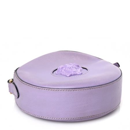 Versace Calfskin La Medusa Round Camera Bag Lilac Image 6