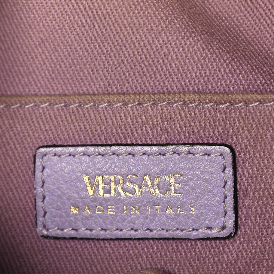 Versace Calfskin La Medusa Round Camera Bag Lilac Image 8