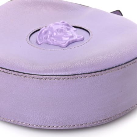 Versace Calfskin La Medusa Round Camera Bag Lilac Image 11