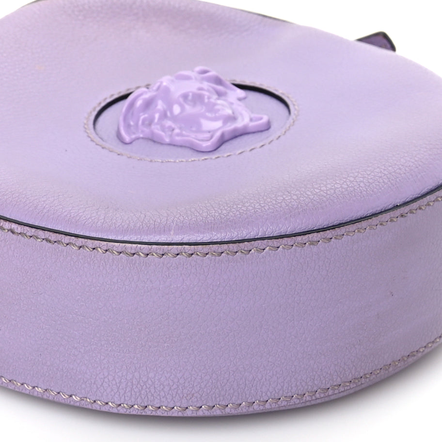 Versace Calfskin La Medusa Round Camera Bag Lilac Image 10