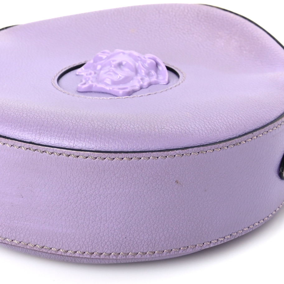 Versace Calfskin La Medusa Round Camera Bag Lilac Image 12