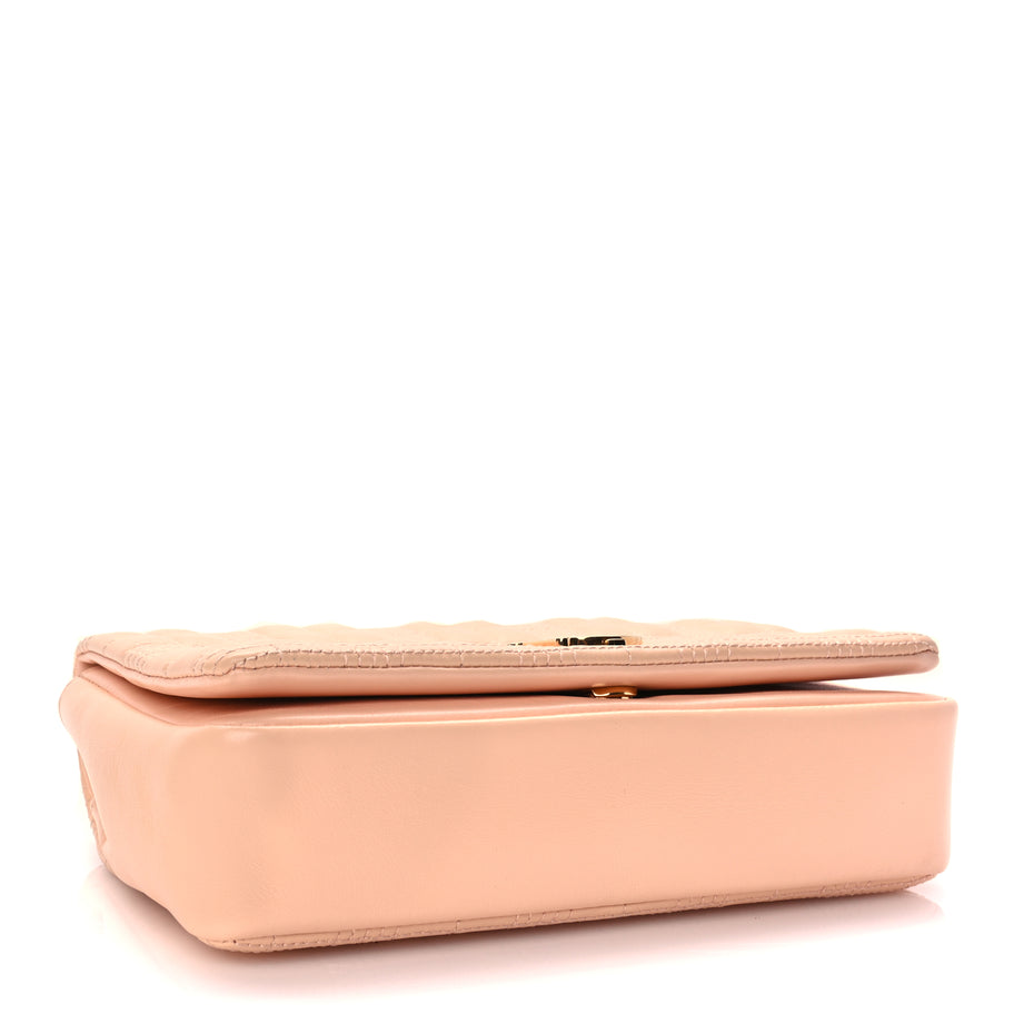 Burberry Lambskin Quilted Small Lola Bag Peach Image 3