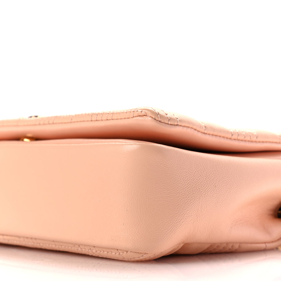 Burberry Lambskin Quilted Small Lola Bag Peach Image 8