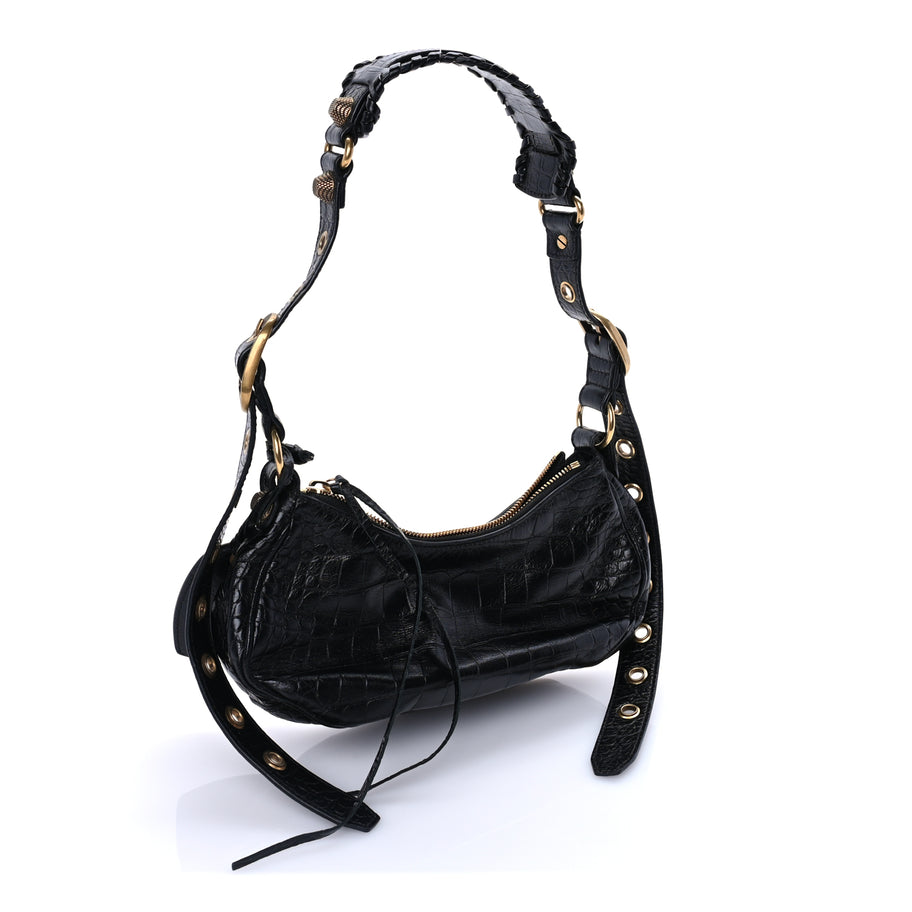 Balenciaga Agneau Arena Le Cagole Shoulder Bag XS Black Image 2