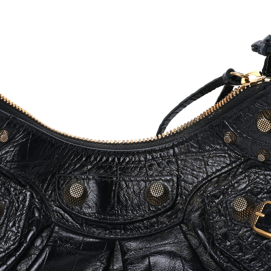 Balenciaga Agneau Arena Le Cagole Shoulder Bag XS Black Image 6