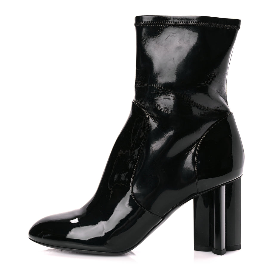Louis Vuitton Patent Uniformes Silhouette Ankle Boots 39 Black Image 1