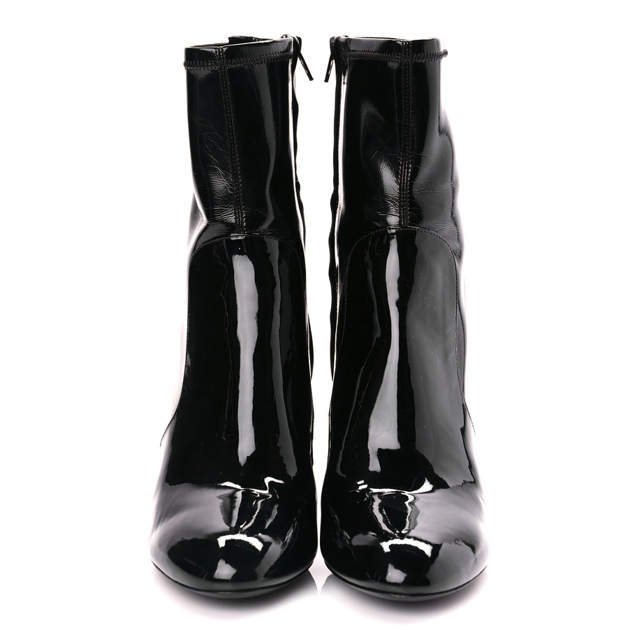 Louis Vuitton Patent Uniformes Silhouette Ankle Boots 39 Black Image 2