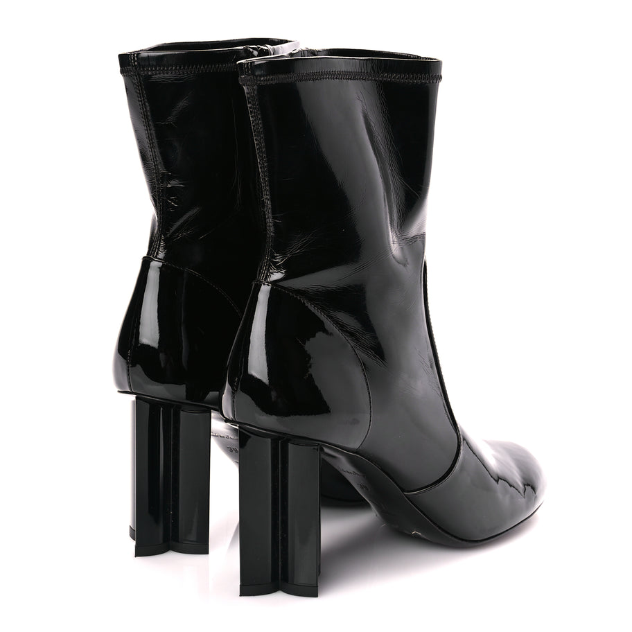 Louis Vuitton Patent Uniformes Silhouette Ankle Boots 39 Black Image 4