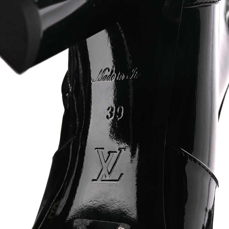 Louis Vuitton Patent Uniformes Silhouette Ankle Boots 39 Black Image 8