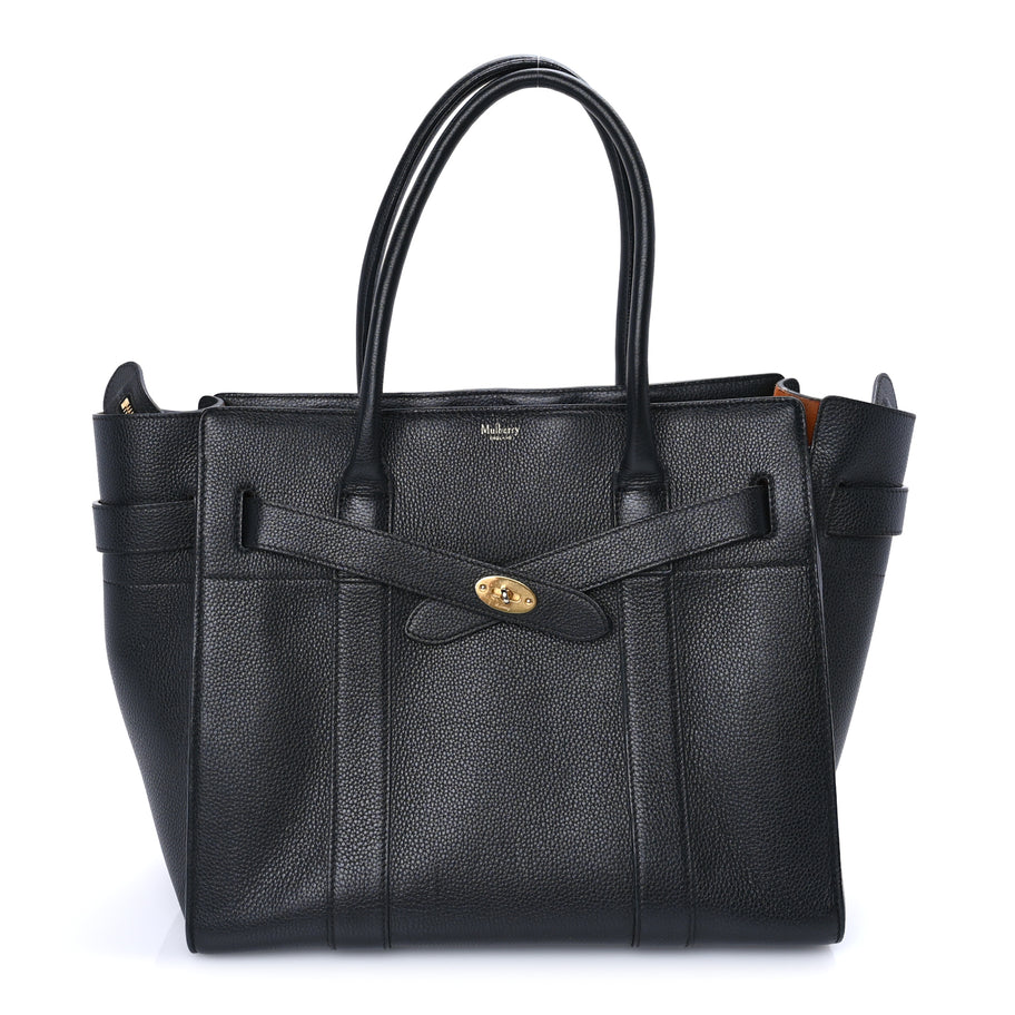 Mulberry Classic Grain Zipped Bayswater Black Image 1