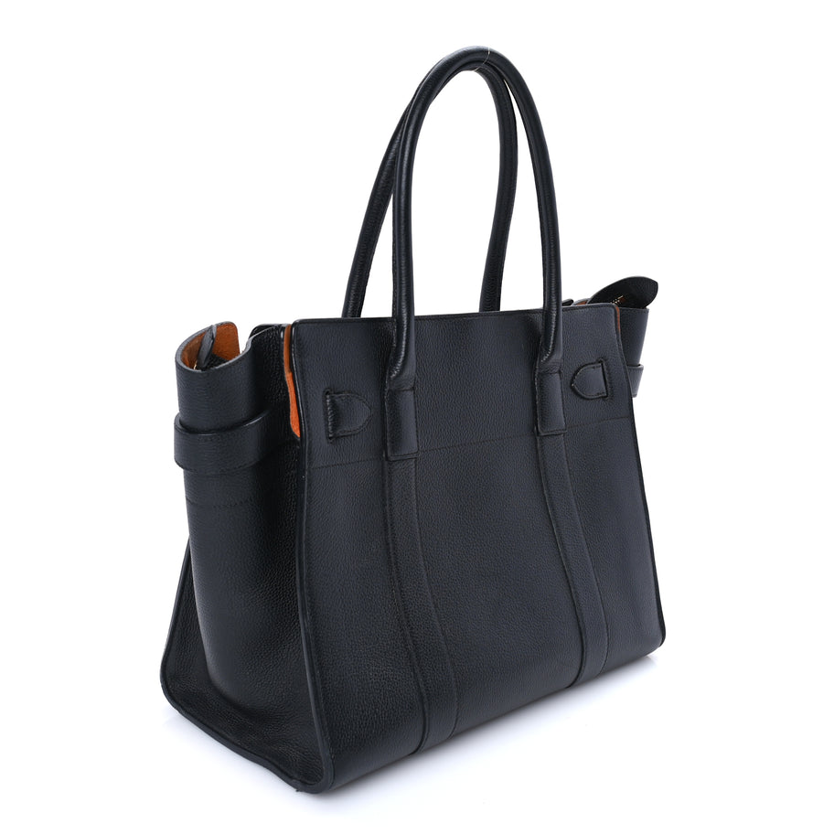 Mulberry Classic Grain Zipped Bayswater Black Image 2