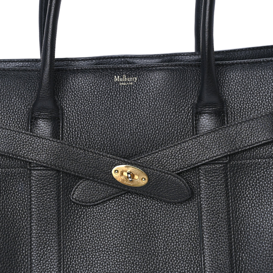 Mulberry Classic Grain Zipped Bayswater Black Image 6