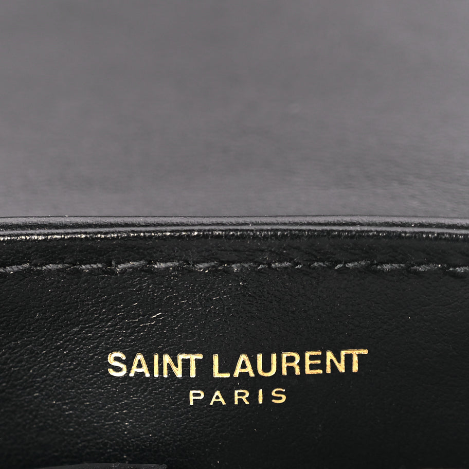 Saint Laurent Calfskin Y Quilted Monogram Toy Loulou Crossbody Bag Black Image 5