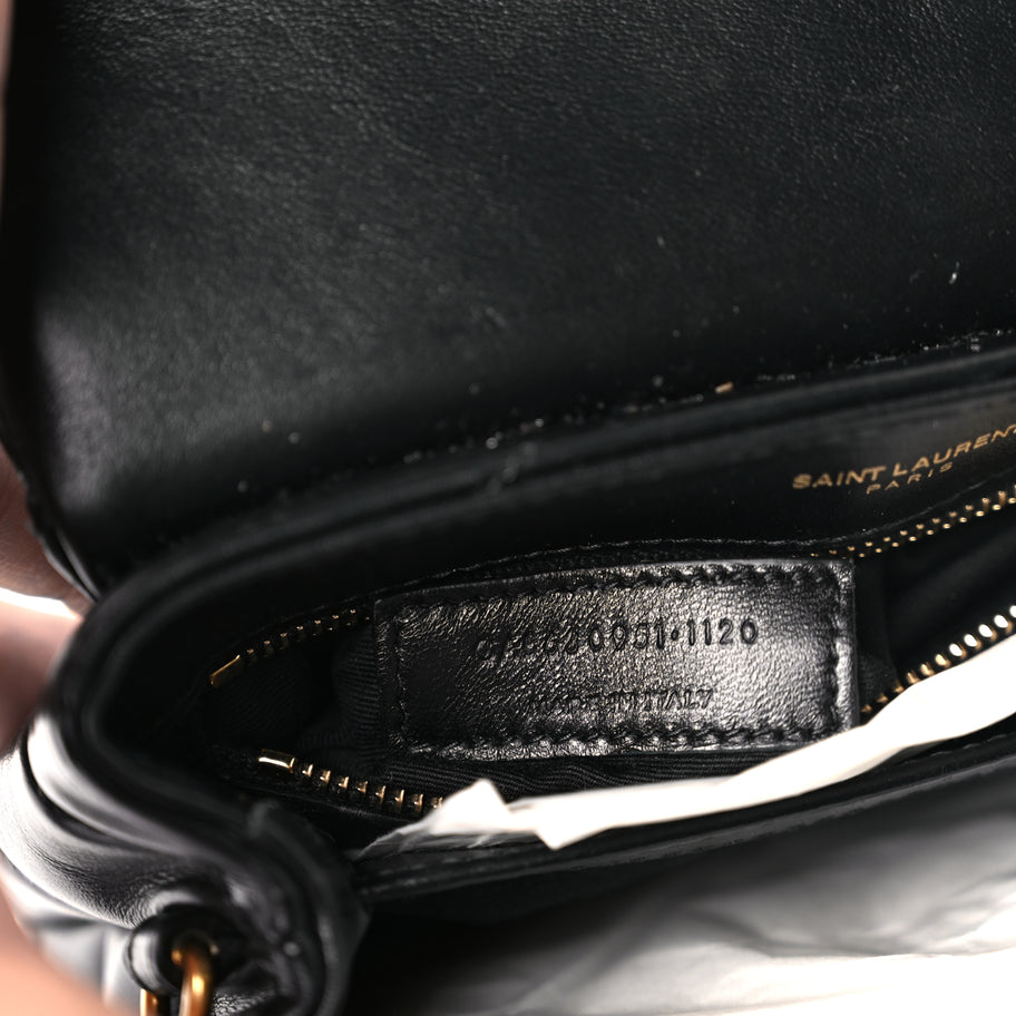 Saint Laurent Calfskin Y Quilted Monogram Toy Loulou Crossbody Bag Black Image 6