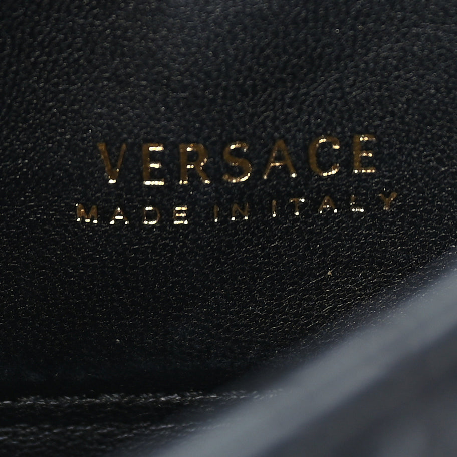 Versace Nappa Quilted Virtus Evening Bag Black Image 5
