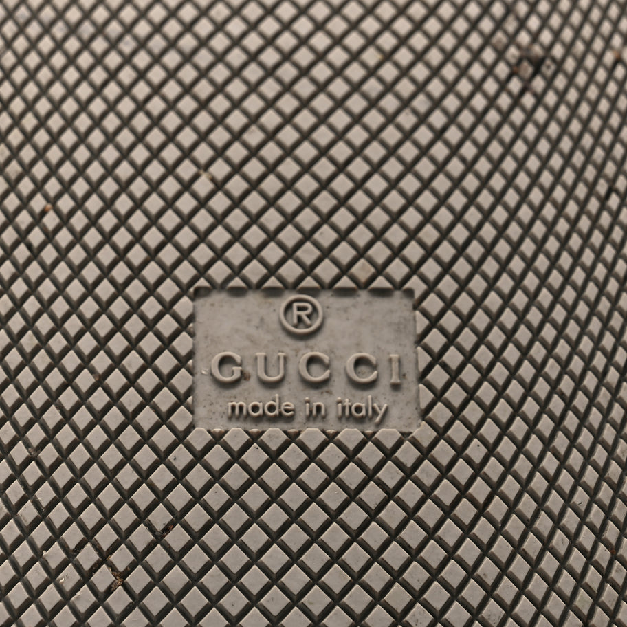 Gucci GUCCI Lame Canvas Nubuck GG Monogram Mens Screener 50mm Sneakers 8 Grey White Image 7