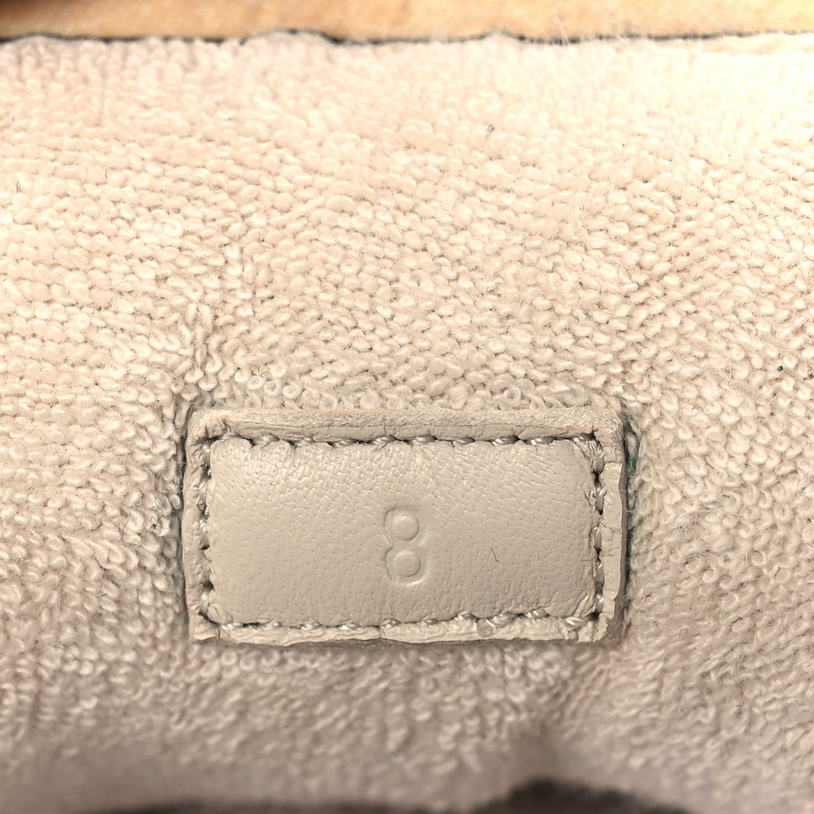 Gucci GUCCI Lame Canvas Nubuck GG Monogram Mens Screener 50mm Sneakers 8 Grey White Image 8