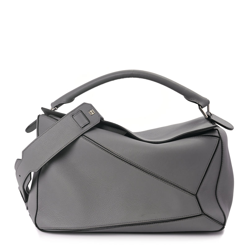  Loewe Calfskin Large Puzzle Bag Grey