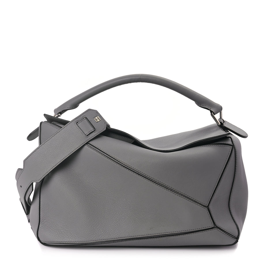 Loewe Calfskin Large Puzzle Bag Grey Image 1
