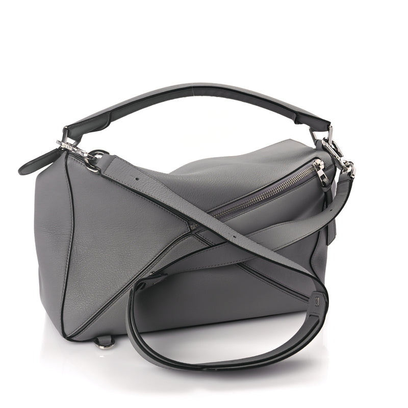  Loewe Calfskin Large Puzzle Bag Grey