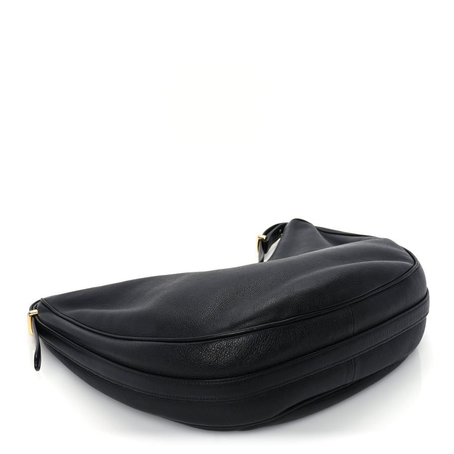 Prada Soft Calfskin Arque Shoulder Bag  Black Image 7
