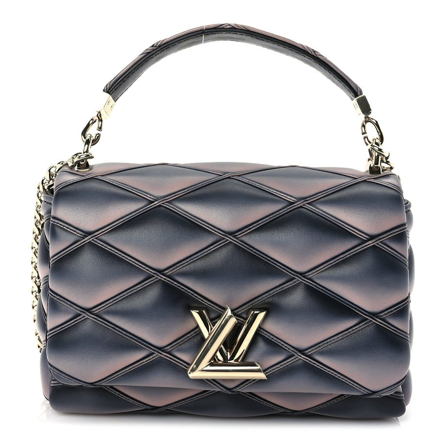 Louis Vuitton Lambskin Malletage Top Handle GO-14 MM  Black Pink Image 1