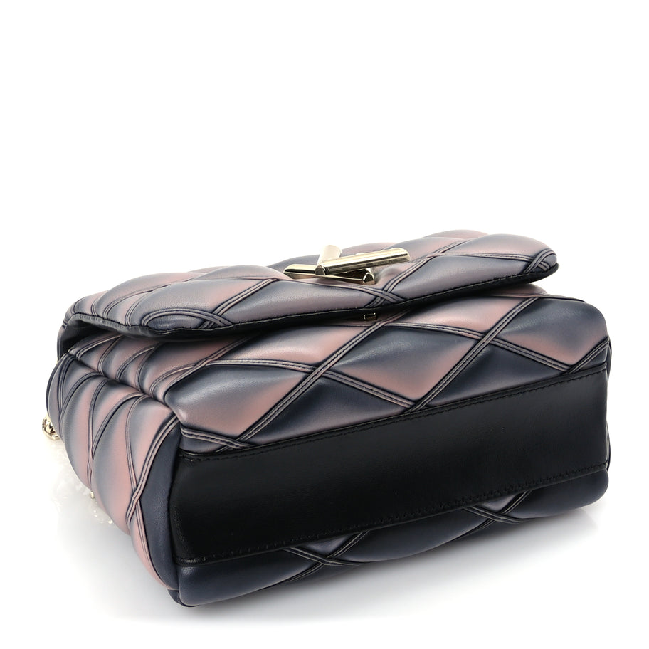 Louis Vuitton Lambskin Malletage Top Handle GO-14 MM  Black Pink Image 3
