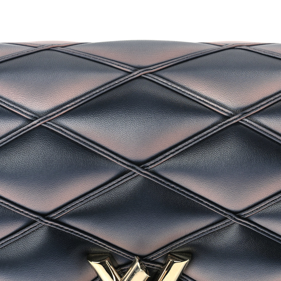 Louis Vuitton Lambskin Malletage Top Handle GO-14 MM  Black Pink Image 6