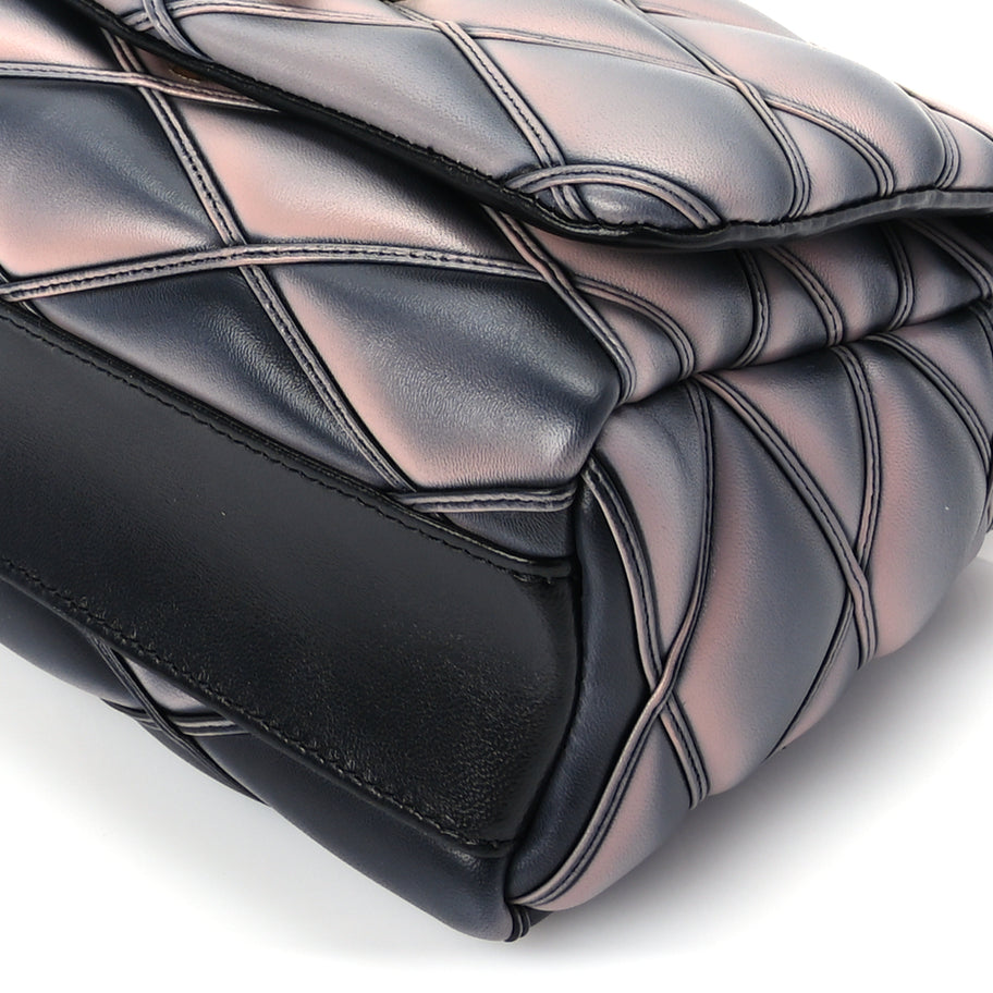 Louis Vuitton Lambskin Malletage Top Handle GO-14 MM  Black Pink Image 8