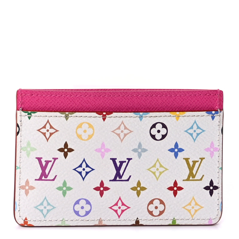  Louis Vuitton LV X TM Monogram Multicolor Card Holder Kawaii Pink