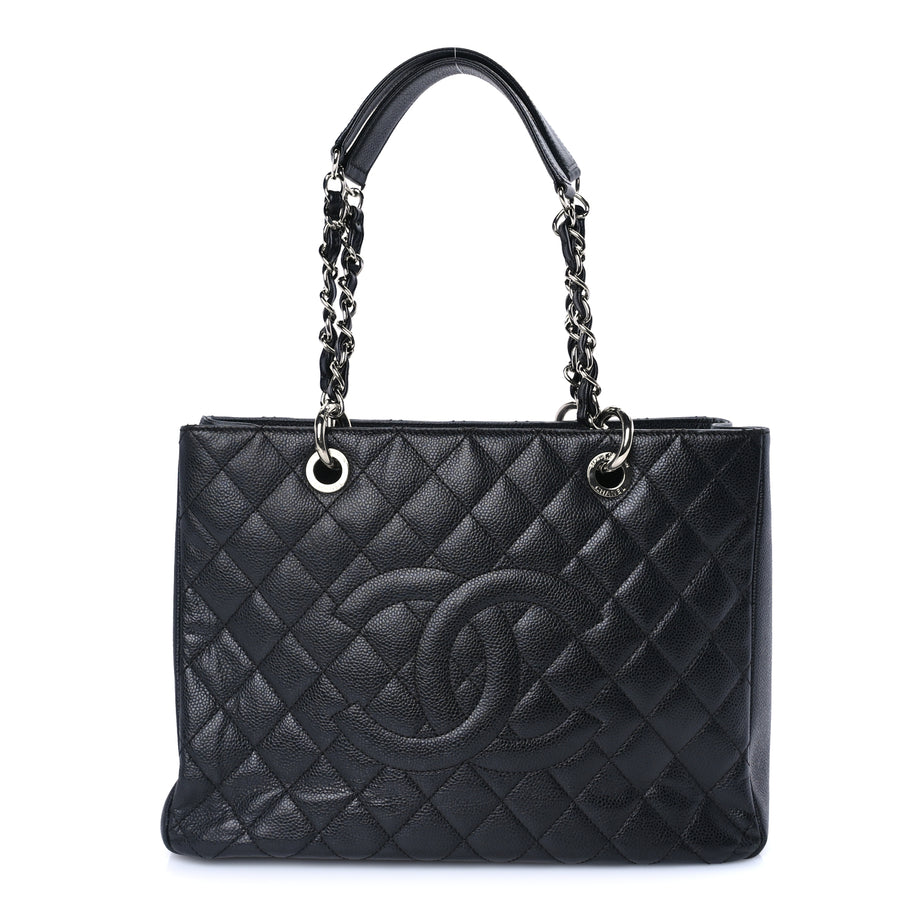 Chanel Caviar Quilted Grand Shopping Tote GST  Black Image 1