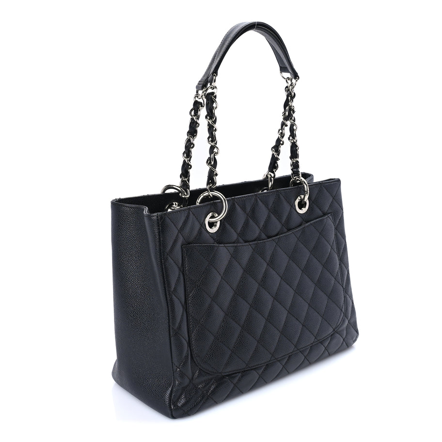 Chanel Caviar Quilted Grand Shopping Tote GST  Black Image 2