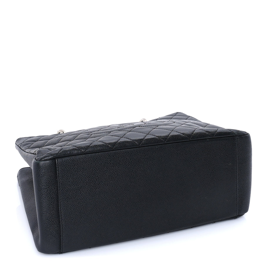 Chanel Caviar Quilted Grand Shopping Tote GST  Black Image 3