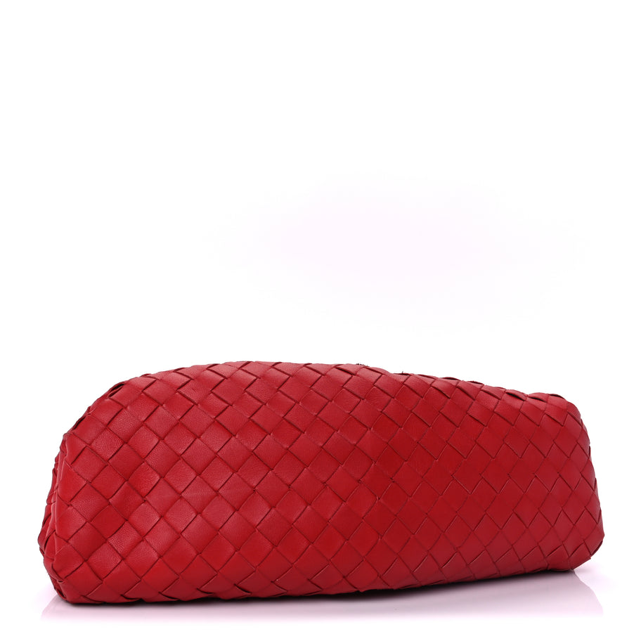 Bottega Veneta Nappa Maxi Intrecciato The Pouch Oversized Clutch Bright Red Image 3
