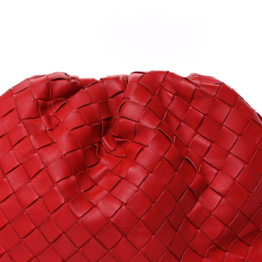 Bottega Veneta Nappa Maxi Intrecciato The Pouch Oversized Clutch Bright Red Image 6