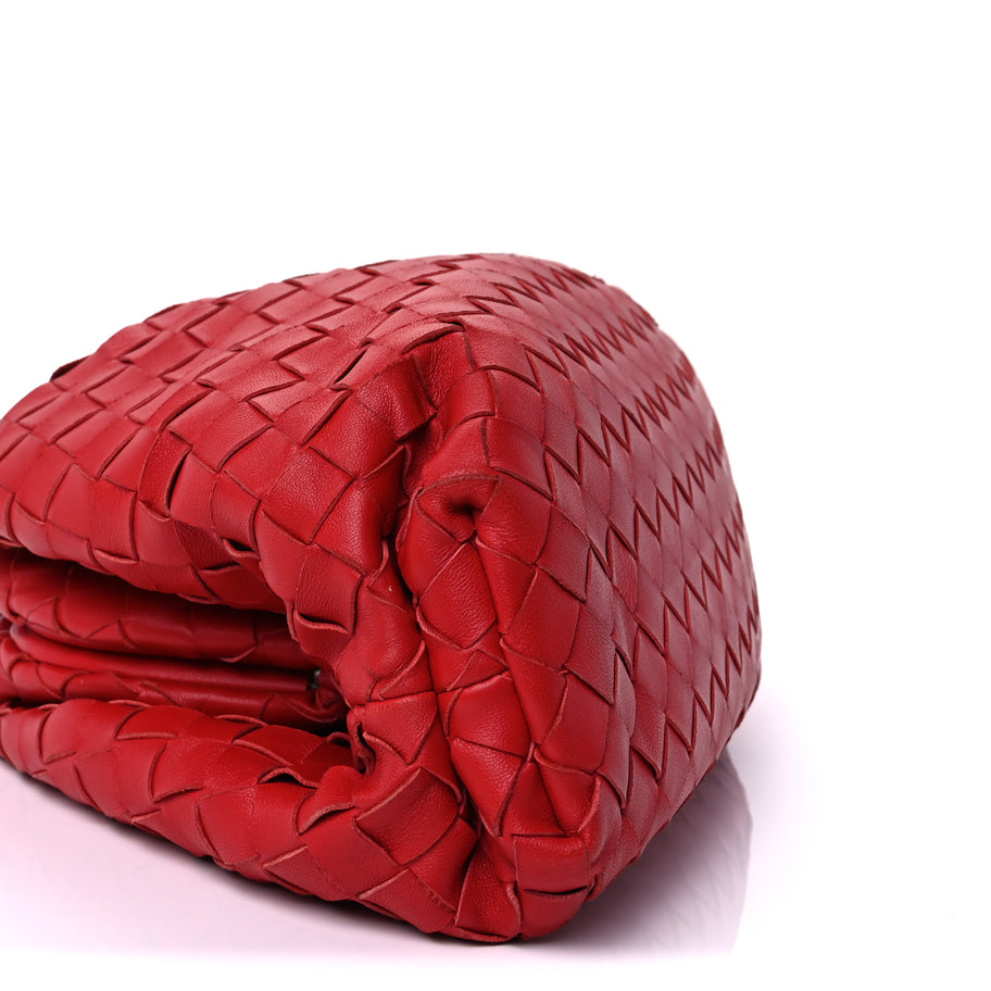 Bottega Veneta Nappa Maxi Intrecciato The Pouch Oversized Clutch Bright Red Image 7