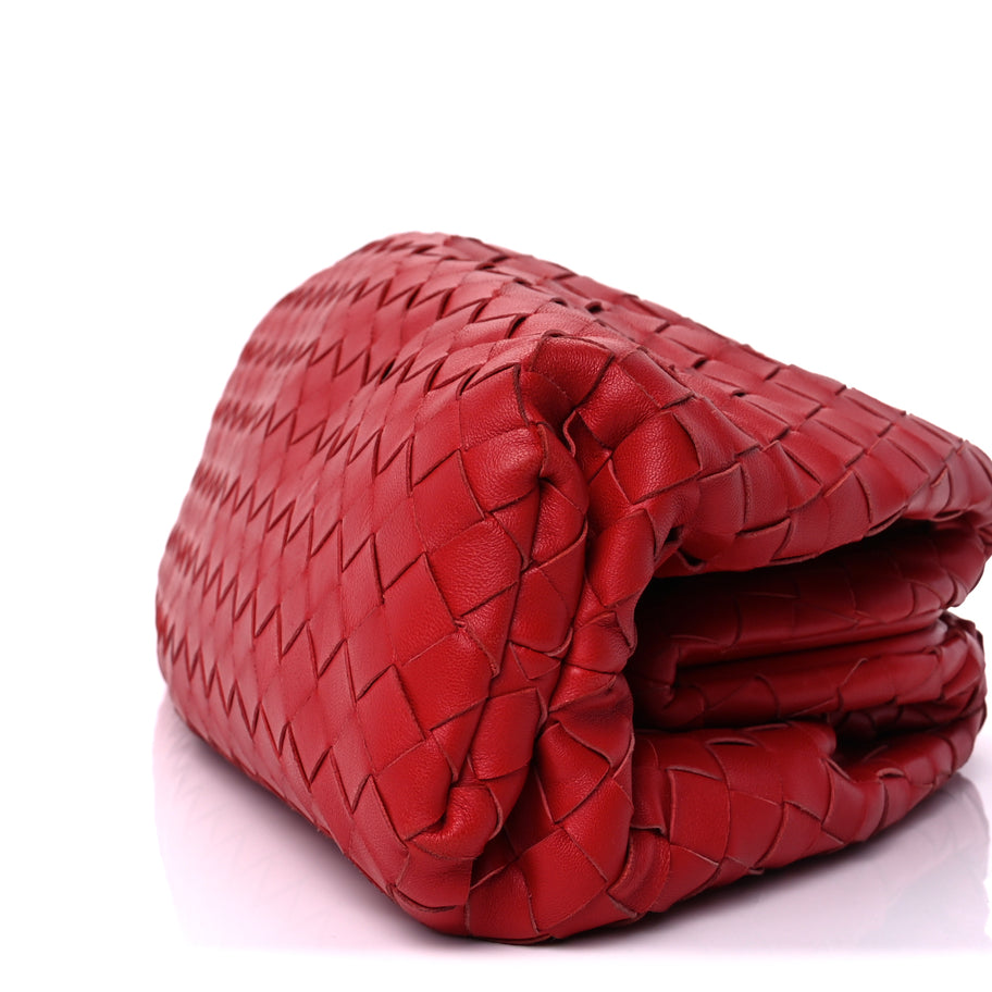 Bottega Veneta Nappa Maxi Intrecciato The Pouch Oversized Clutch Bright Red Image 8