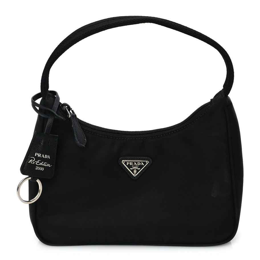 Prada Tessuto Nylon Mini Re-Edition 2000 Bag Black Image 1