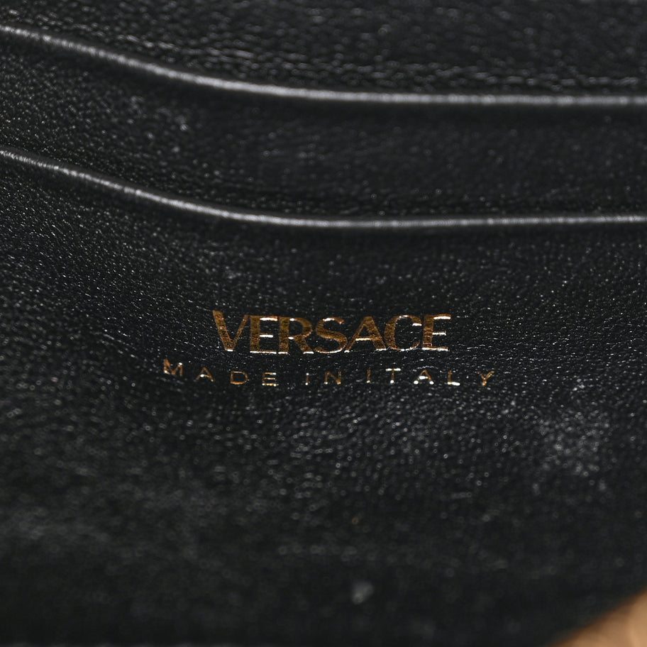 Versace Nappa Quilted Virtus Clutch Bag Black Image 5