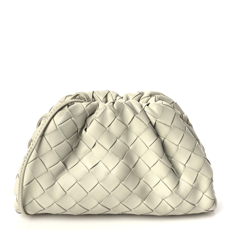  Bottega Veneta Nappa Intrecciato The Mini Pouch Chalk