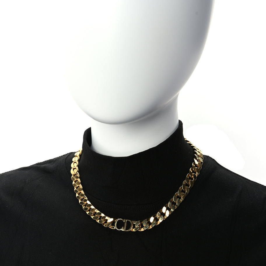 Christian Dior Metal Danseuse Etoile Chain Choker Necklace Gold Image 5