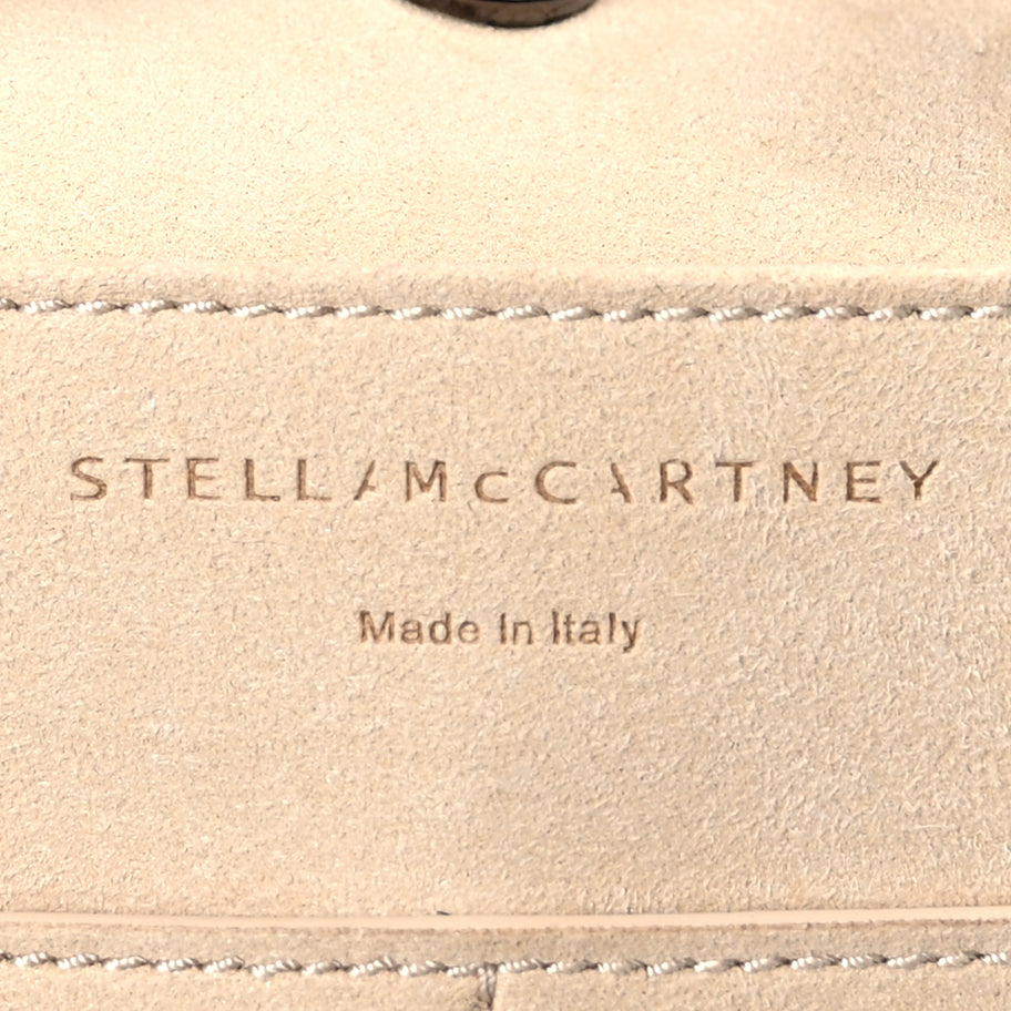 Stella McCartney Shaggy Deer Raffia Large Half & Half Tote Bag  Black Natural Image 5