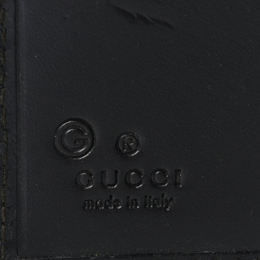 Gucci Monogram Piston Lock Compact Wallet Dark Brown Image 7