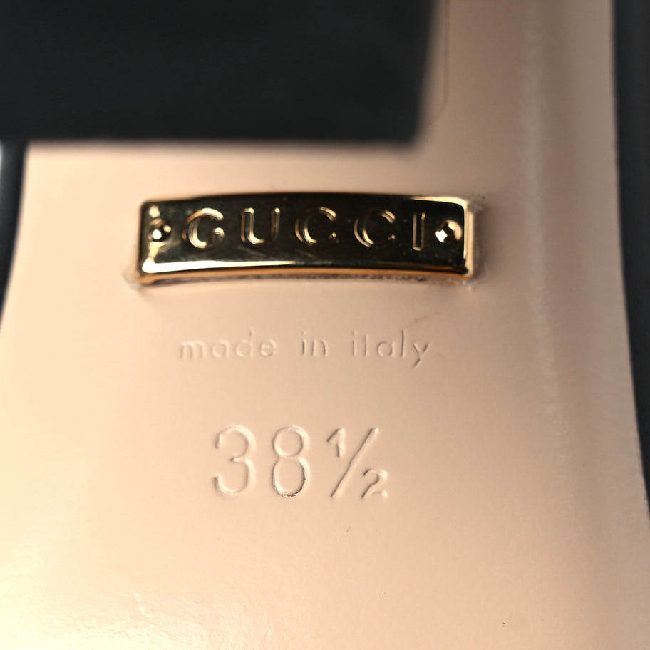 Gucci Lifford Calfskin GG Marmont Ankle Wrap 105mm Sandals Black Image 7