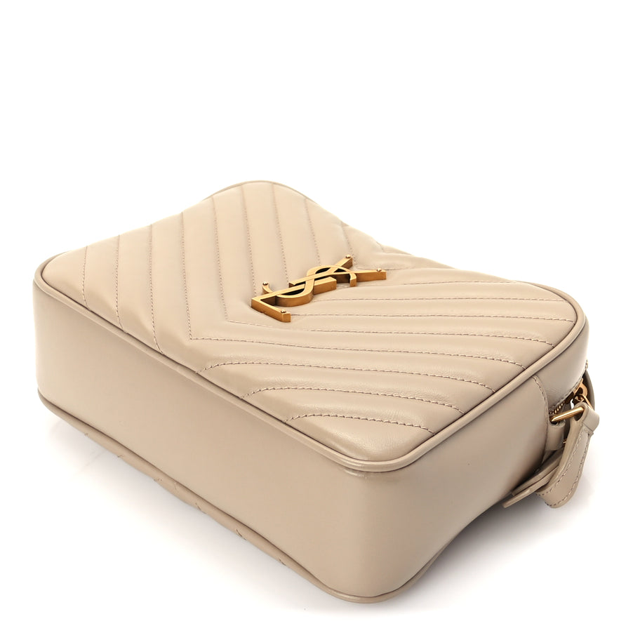 Saint Laurent Calfskin Matelasse Monogram Lou Camera Bag Dark Beige Image 7