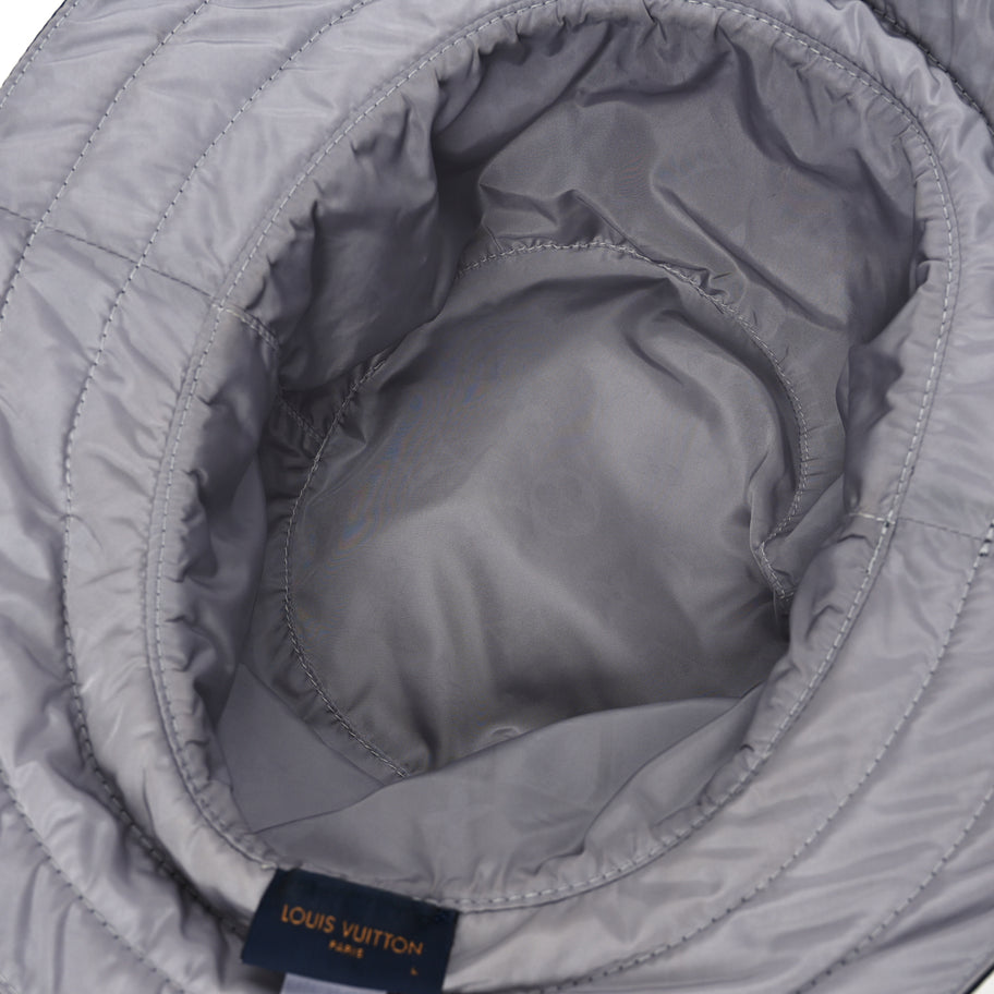 Louis Vuitton Nylon Monogram Reversible Rain Bucket Hat L Black Image 7